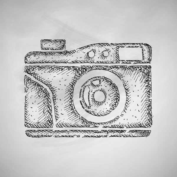 Old photocamera icon — Stock Vector