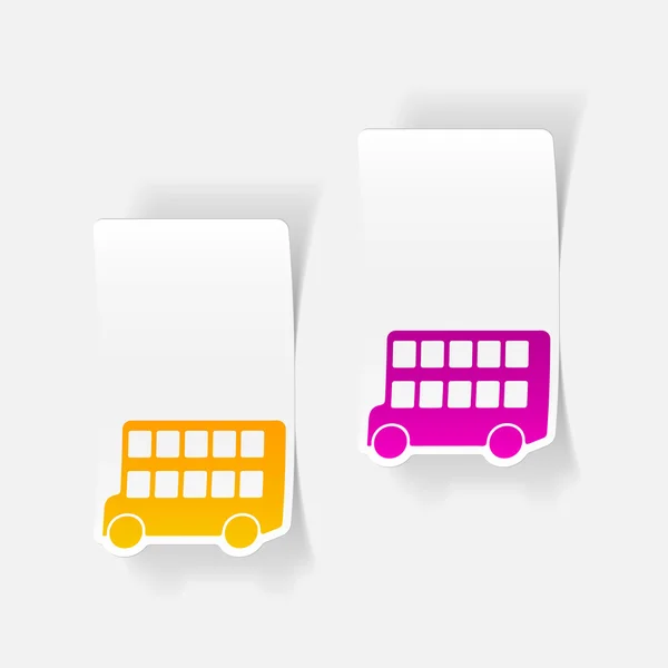 Bus dubbeldekker pictogram — Stockvector