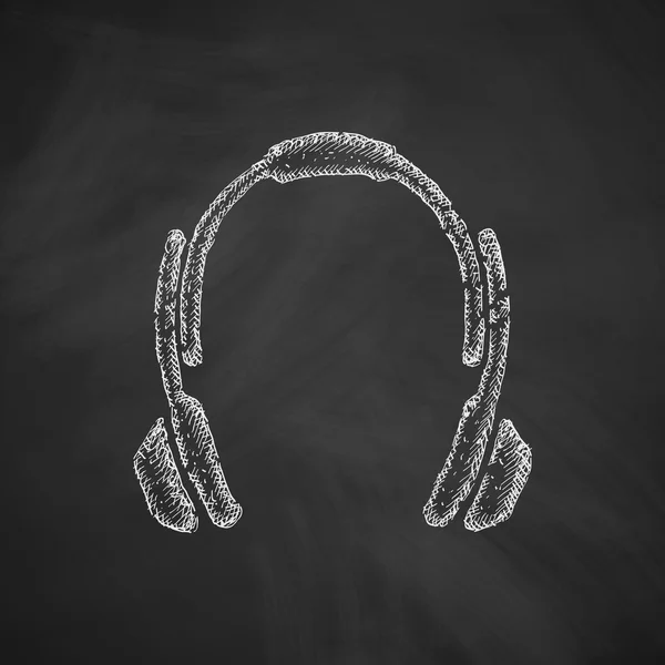 Icono de auriculares dibujados a mano — Vector de stock