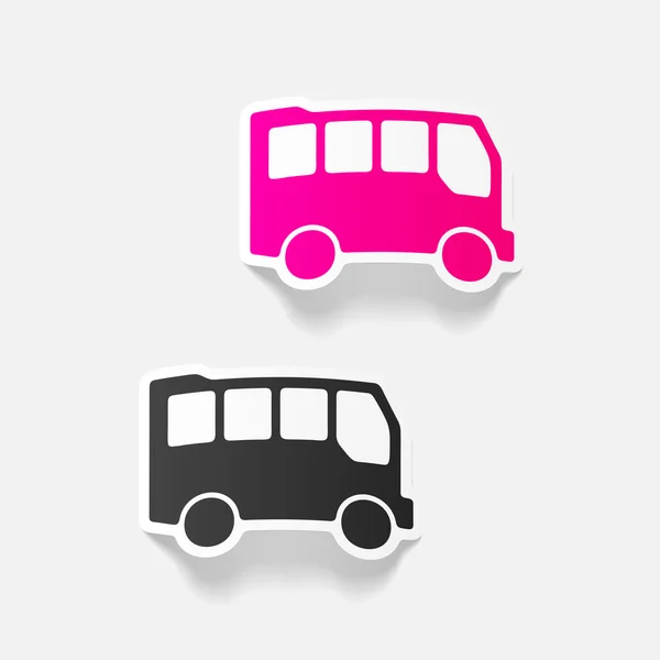 Realistic design element: bus — Stock Vector