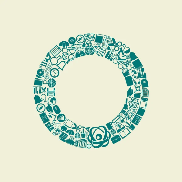 Circle shaped icon — Stock Vector