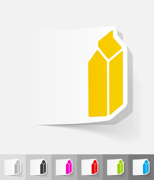 Autocollant de papier d'emballage de carton — Image vectorielle