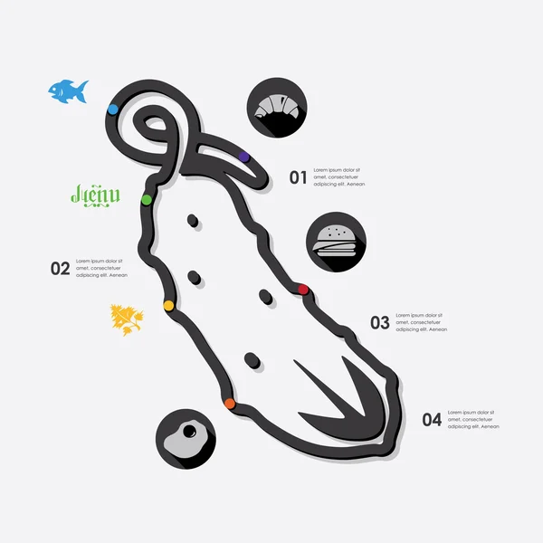 Restaurant-Infografik mit Symbolen — Stockvektor
