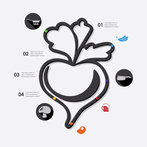 Restoran Infographic simgeleri ile — Stok Vektör