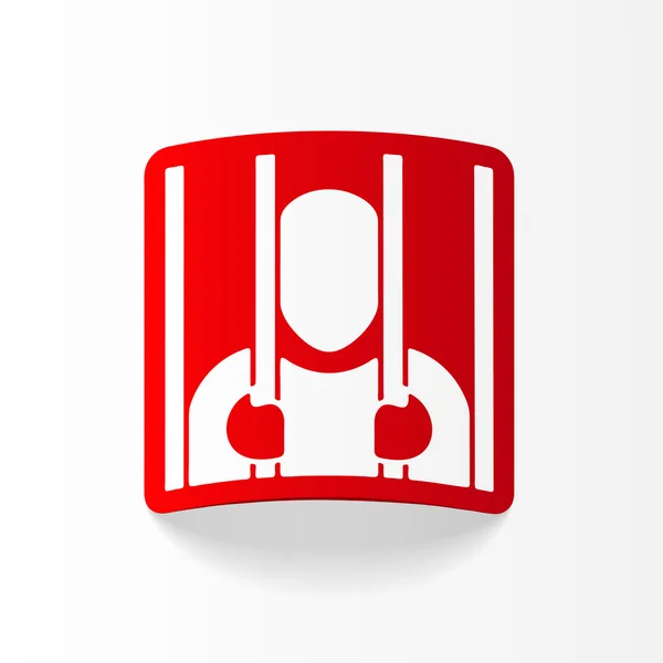 Elemento de design realista: ícone de prisioneiro — Vetor de Stock