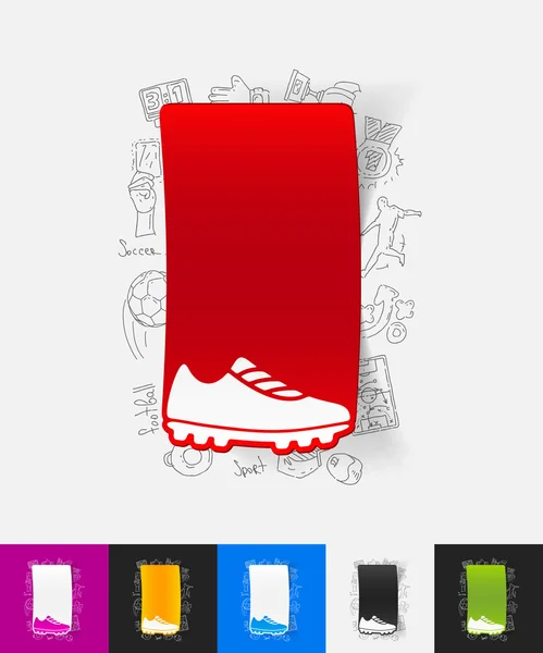 Sneakers papier sticker — Stockvector