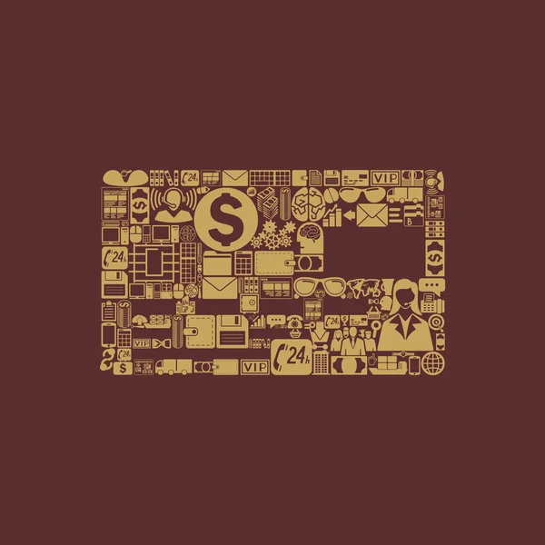 Ícone em forma de cartão —  Vetores de Stock