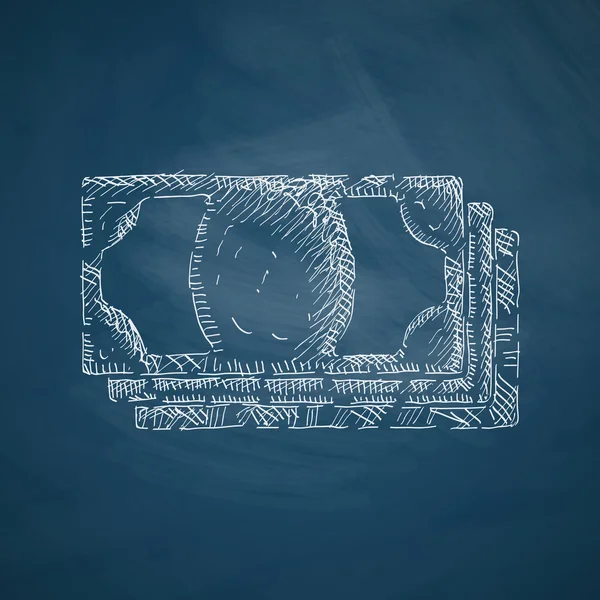 Icono de dinero dibujado a mano — Vector de stock