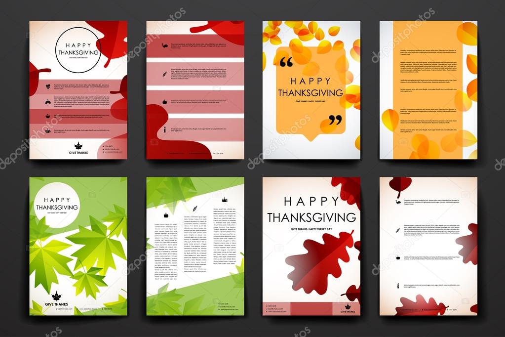 Poster design templates in autumn style