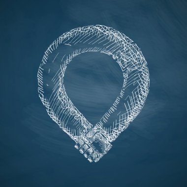 El çekilmiş el sıkışma simgesi