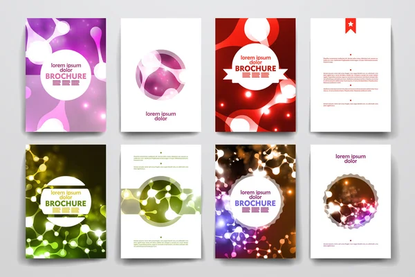 Ensemble de brochures, gabarits de conception d'affiches — Image vectorielle