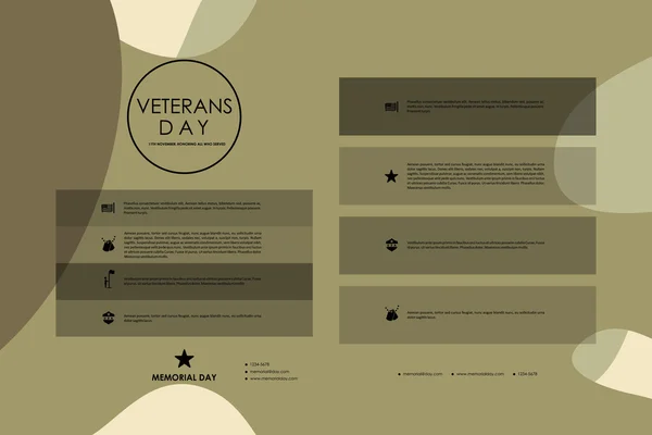 Modelli di poster in stile giorno veterani — Vettoriale Stock