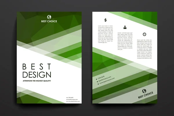 Broşür, poster tasarım şablonları kümesi — Stok Vektör