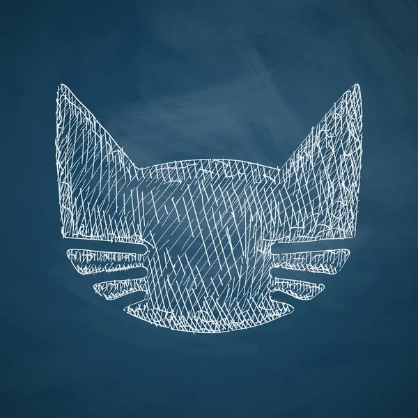 Ícone de gato desenhado à mão — Vetor de Stock