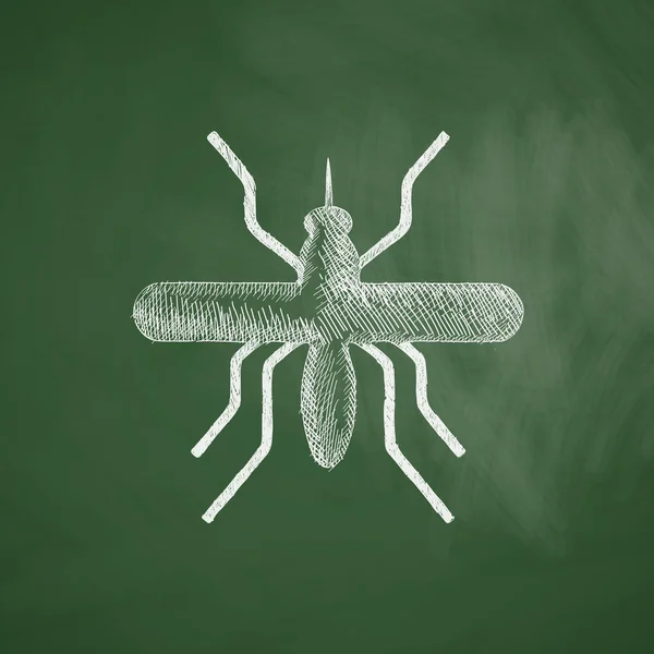 Icono de mosquito dibujado a mano — Vector de stock