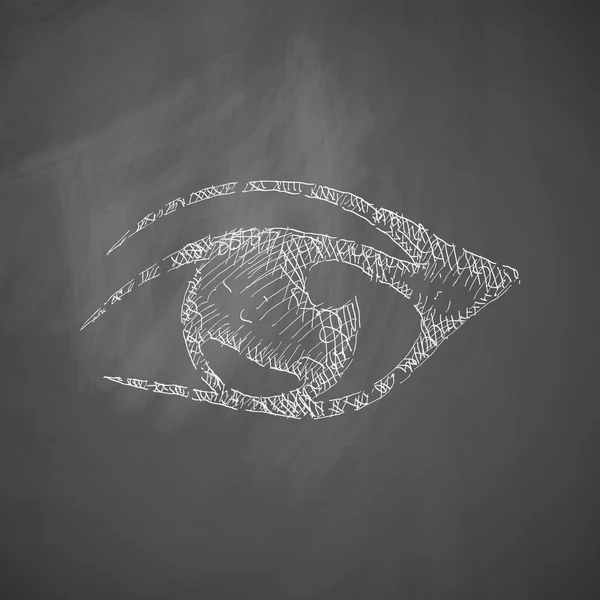 Ícone de olho desenhado à mão — Vetor de Stock