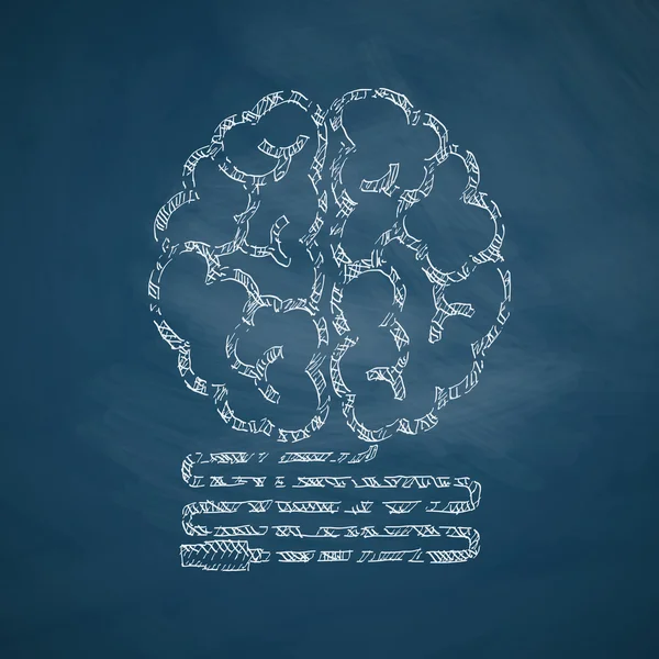 Handgezeichnetes Gehirn-Symbol — Stockvektor