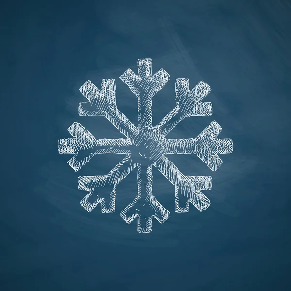 Εικόνα συντάσσονται νιφάδα χιονιού — Διανυσματικό Αρχείο
