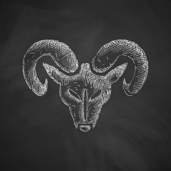 Icono de cabeza de carnero — Vector de stock