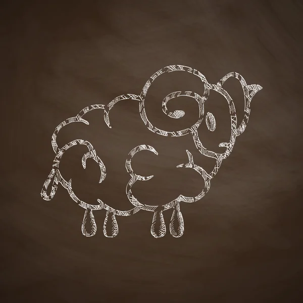 Hand drawn sheep icon — Stock Vector