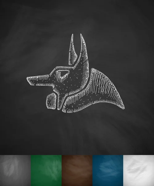 Icône Anubis dessinée à la main — Image vectorielle