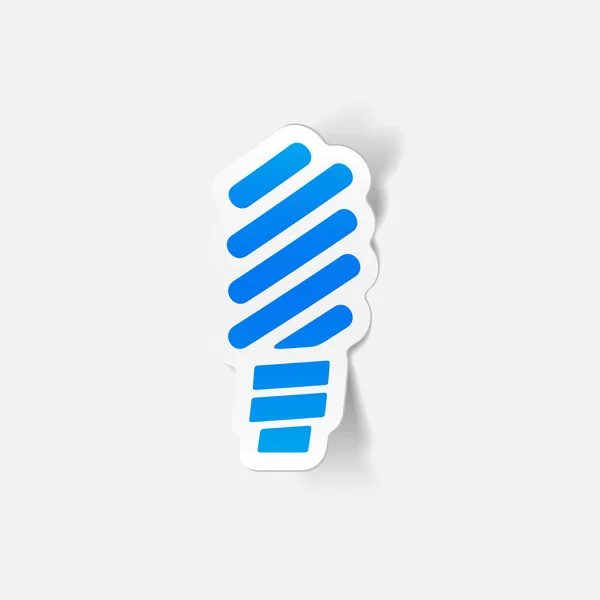 Icono de bombilla fluorescente — Vector de stock