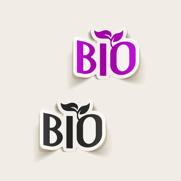 Elemento: icono de signo de bio — Vector de stock