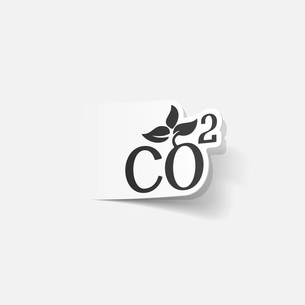 Co2 sign dioxide icon — Stock Vector