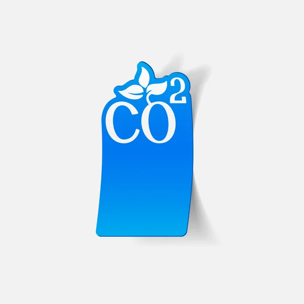 CO2 tecken koldioxid ikonen — Stock vektor