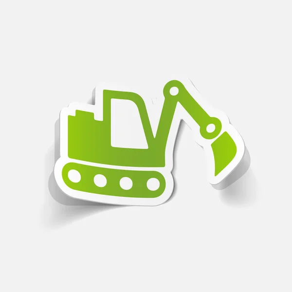 Realistic design element: excavator — Stock Vector