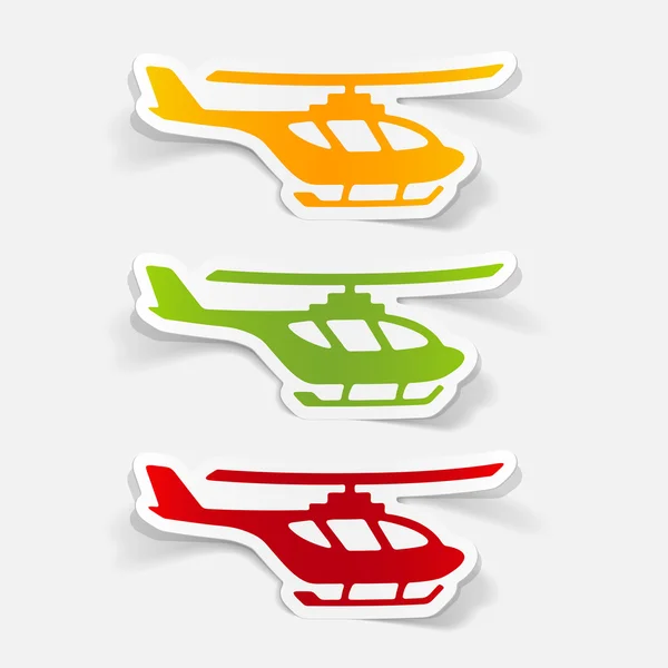 Elemento de diseño realista: helicóptero — Vector de stock