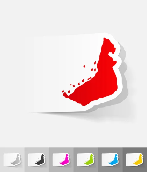 Verenigde Arabische Emiraten papier sticker — Stockvector