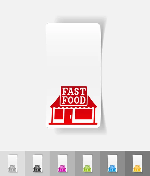 Autocollant papier Fast Food — Image vectorielle