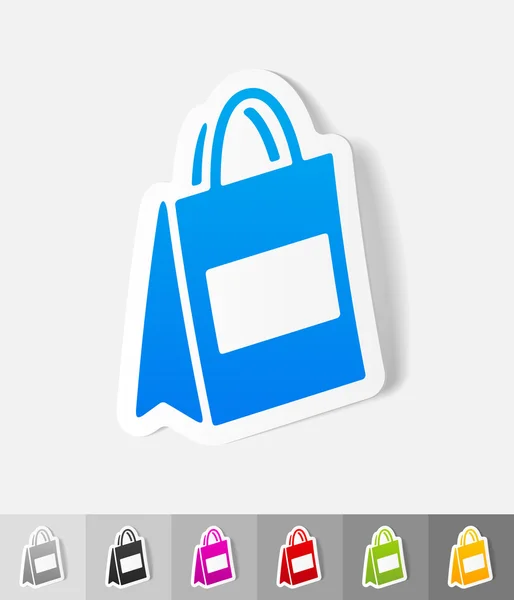 Bag paper sticker — Stock Vector