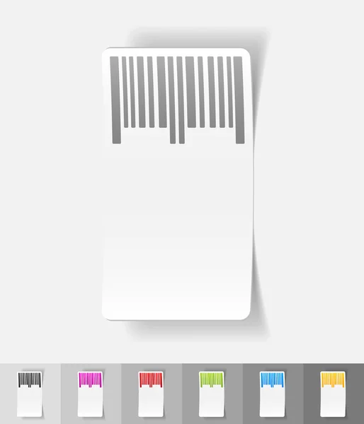 Barcode paper sticker — Stock Vector