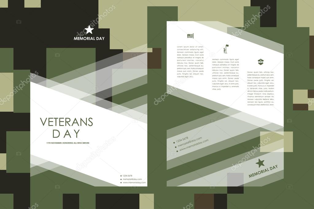 Poster templates in veterans day style