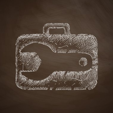 Elle çizilmiş wrench kutsal kişilerin resmi