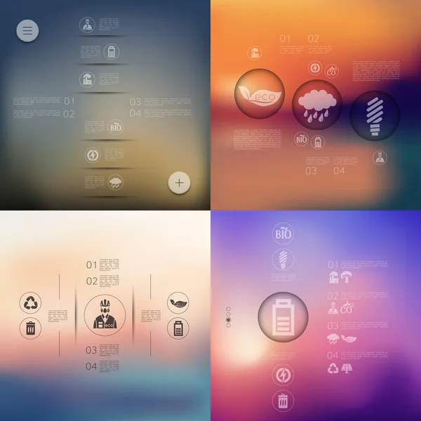 Ecologie infographic met pictogrammen — Stockvector