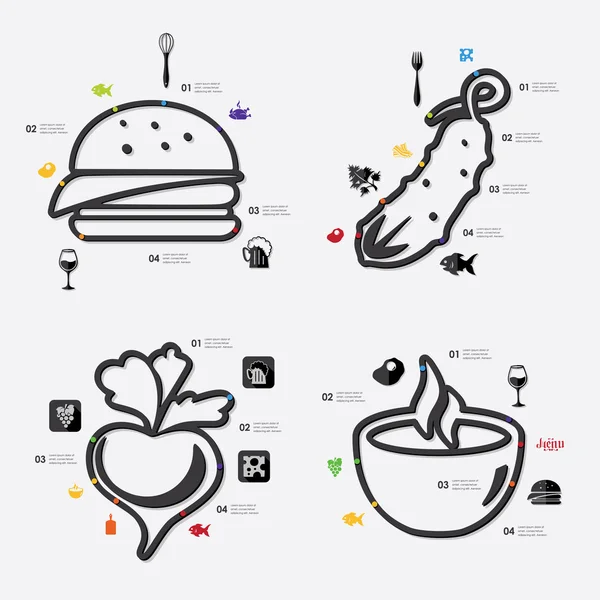 Εστιατόριο infographic με εικονίδια — Διανυσματικό Αρχείο