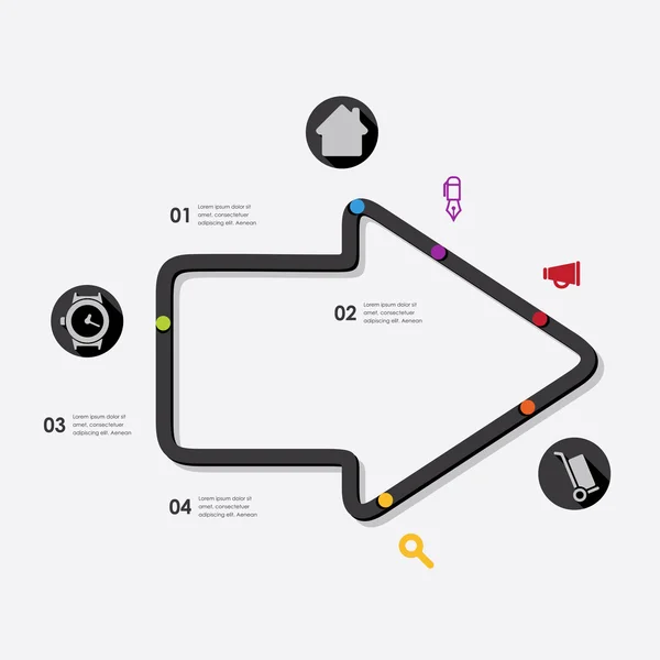 Infografica aziendale con icone — Vettoriale Stock