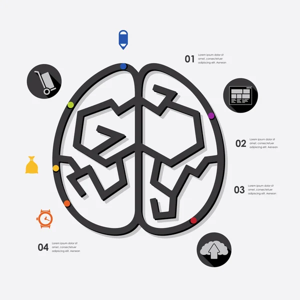 Zakelijke infographic met pictogrammen — Stockvector