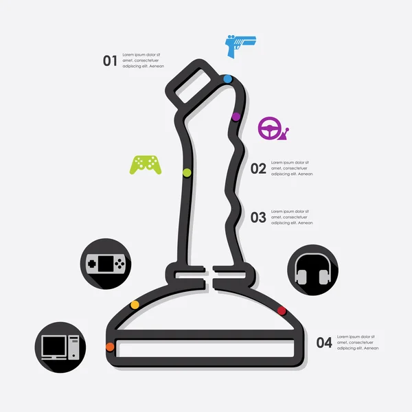 Infográfico do jogo com ícones — Vetor de Stock