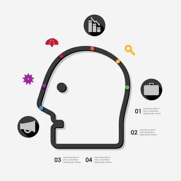 Infographie d'entreprise avec icônes — Image vectorielle