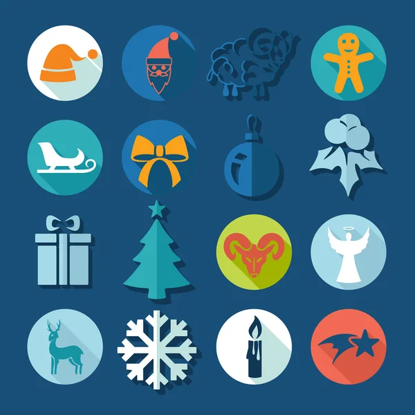 Set of Christmas icons — Stock Vector