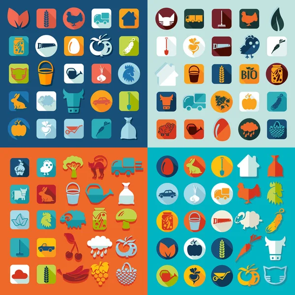 Set of agriculture icons — Stock Vector