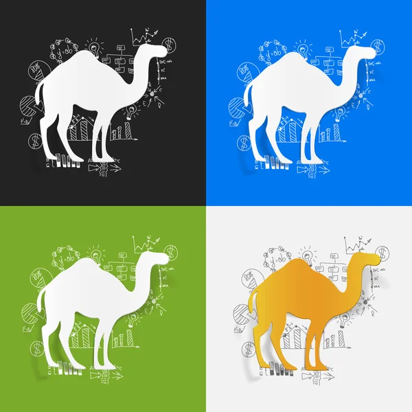 Drawing business formulas: camel — Stock Vector