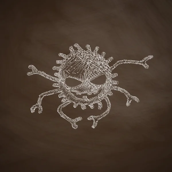 Icona del ragno disegnato a mano — Vettoriale Stock