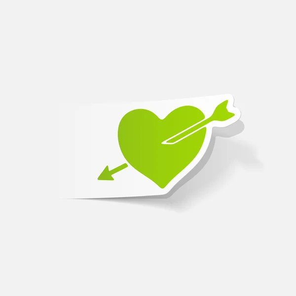 Realistic design element: heart — Stock Vector