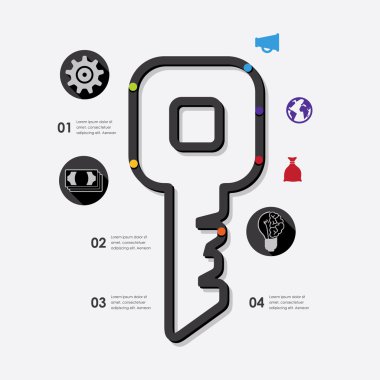 İş Infographic simgeleri ile