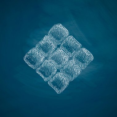 El çekilmiş ketupat simgesi